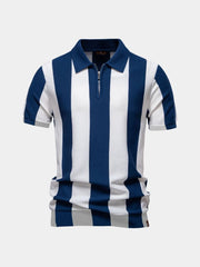 WISEMERE™ | Striped Zip Polo