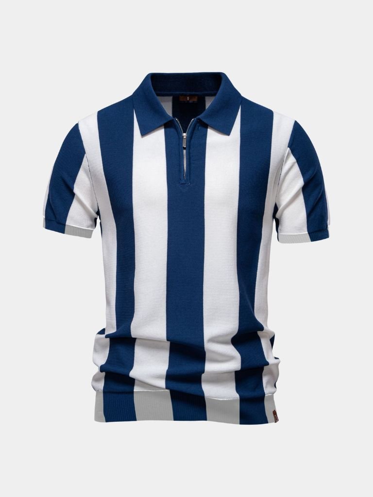 WISEMERE™ | Striped Zip Polo