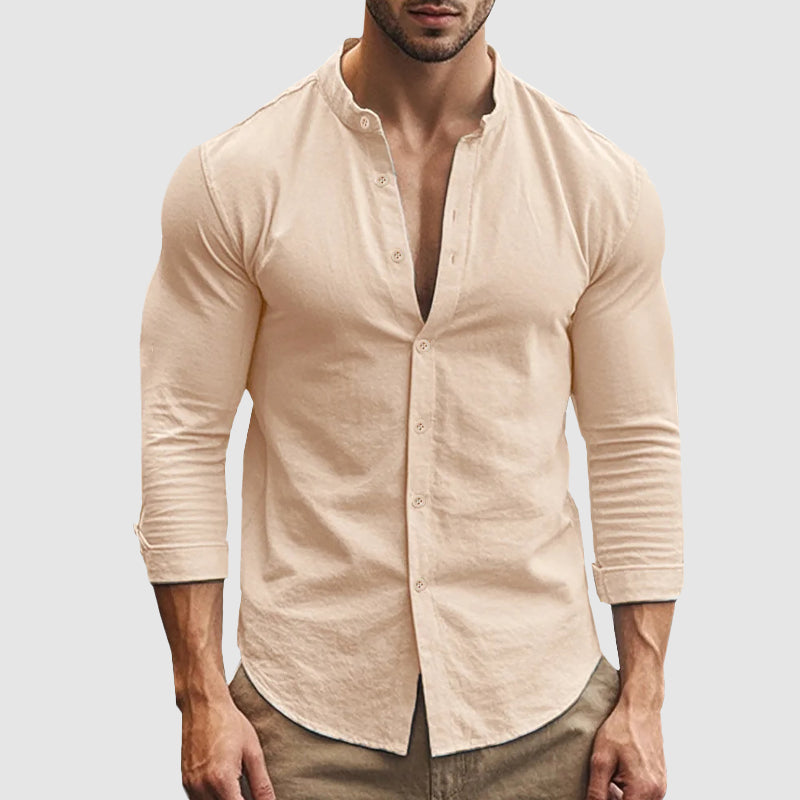 WISEMERE™ | Men's Linen-Cotton Blend Shirt