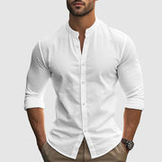WISEMERE™ | Men's Linen-Cotton Blend Shirt