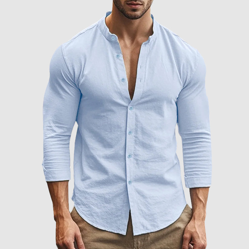 WISEMERE™ | Men's Linen-Cotton Blend Shirt