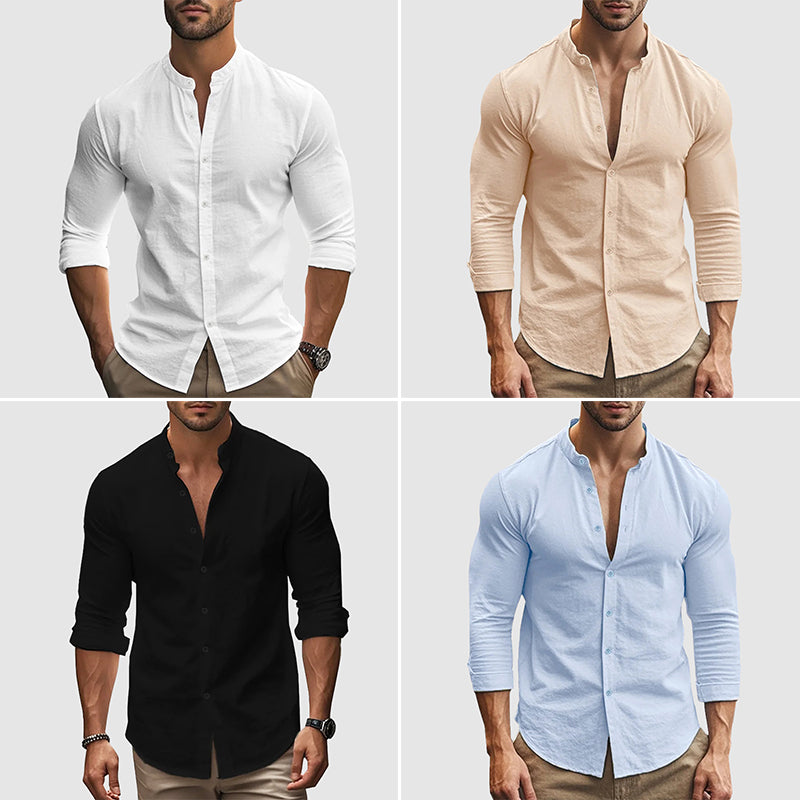 WISEMERE™ | Men's Linen-Cotton Blend Shirt
