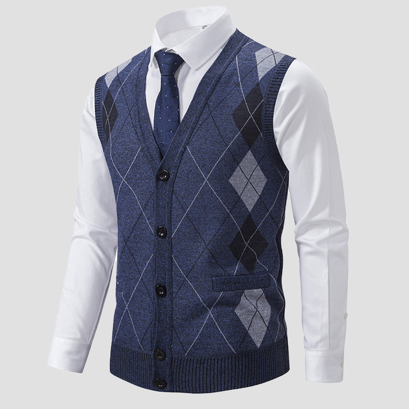 WISEMERE™ | Men's Diamond-Knit Lined Vest