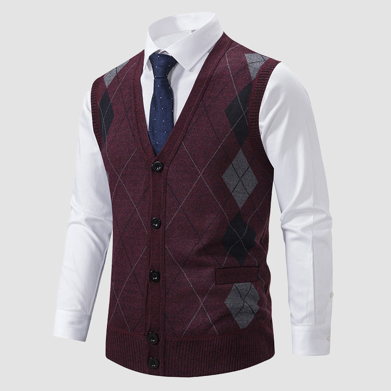 WISEMERE™ | Men's Diamond-Knit Lined Vest