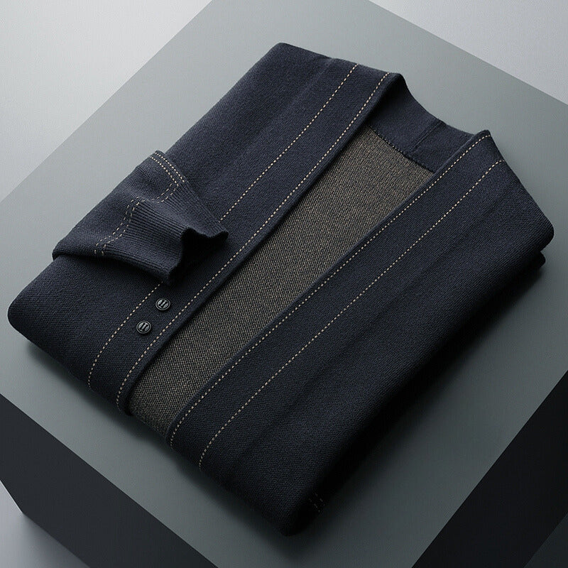 WISEMERE™ | Men's Wool Plaid Knit Cardigan