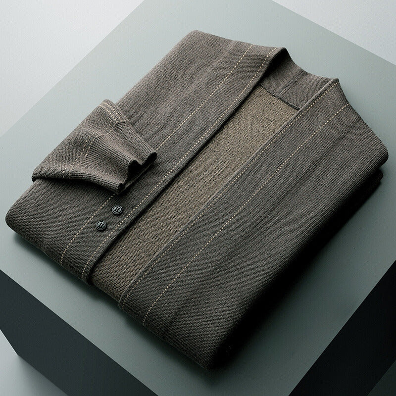 WISEMERE™ | Men's Wool Plaid Knit Cardigan