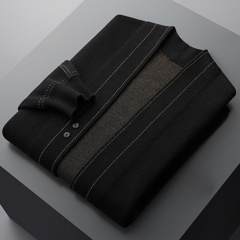 WISEMERE™ | Men's Wool Plaid Knit Cardigan