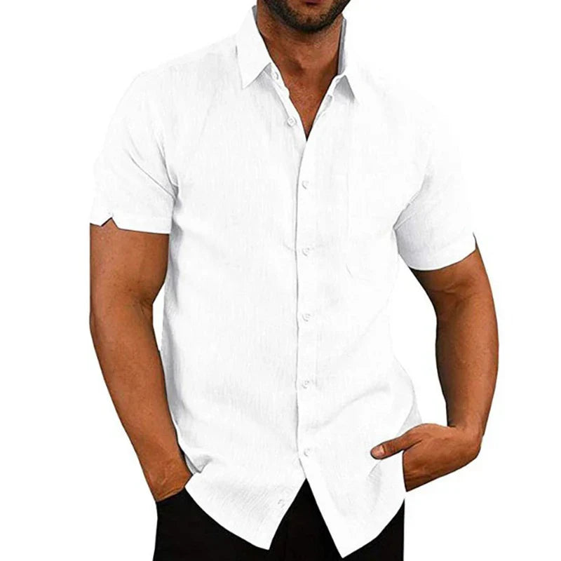 WISEMERE™ | Men's Short-Sleeve Linen Shirt