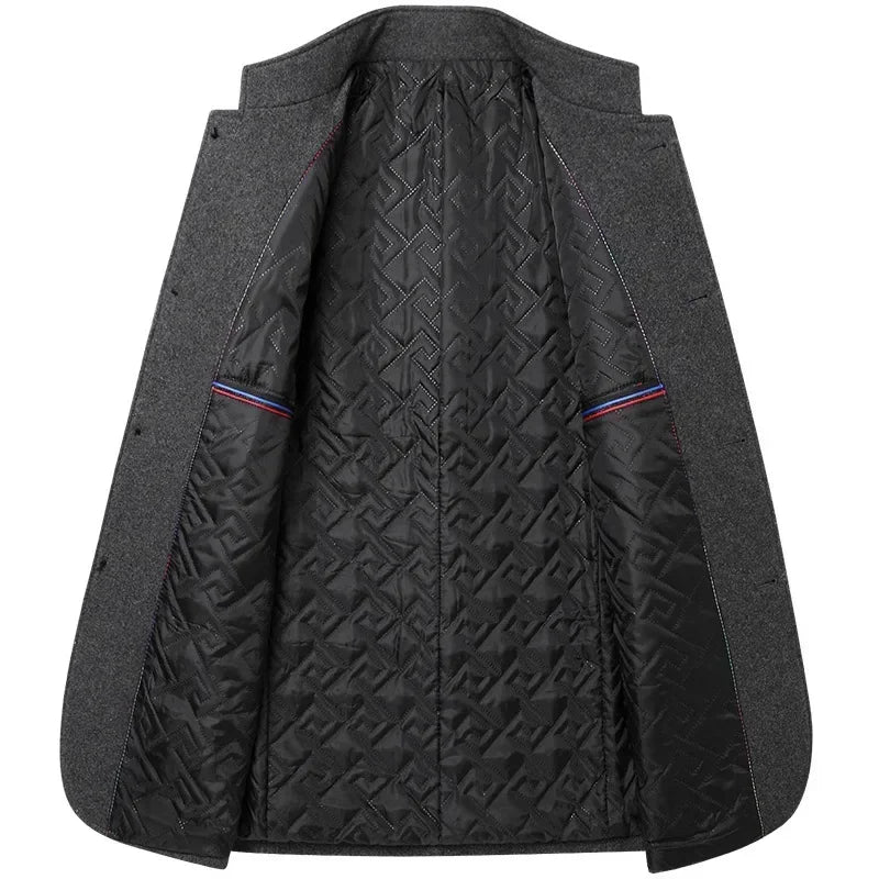 WISEMERE™ | Men's Tailored Wool-Blend Overcoat