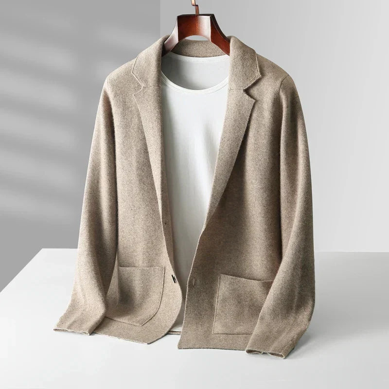 WISEMERE™ | Men's Pure Cashmere Button Cardigan