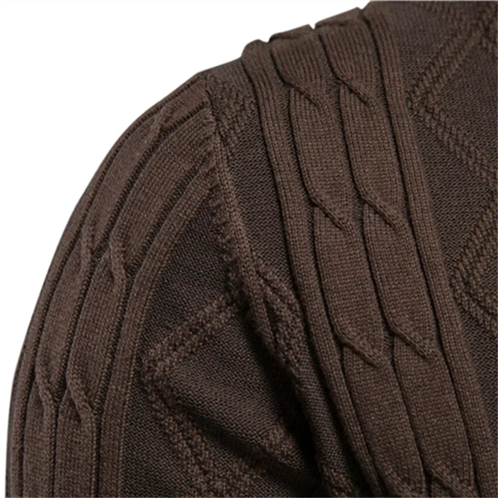 WISEMERE™ | Men's Shawl Collar Cable Knit Cardigan