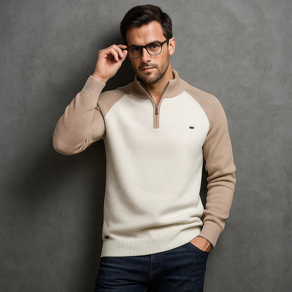 WISEMERE | QUARTER ZIP SWEATER FOR MEN