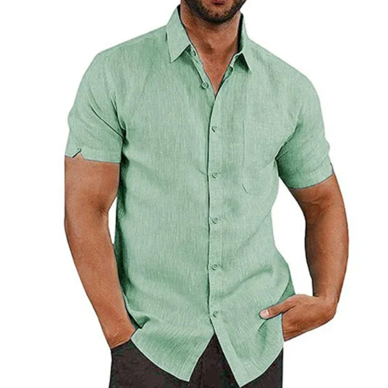 WISEMERE™ | Men's Short-Sleeve Linen Shirt