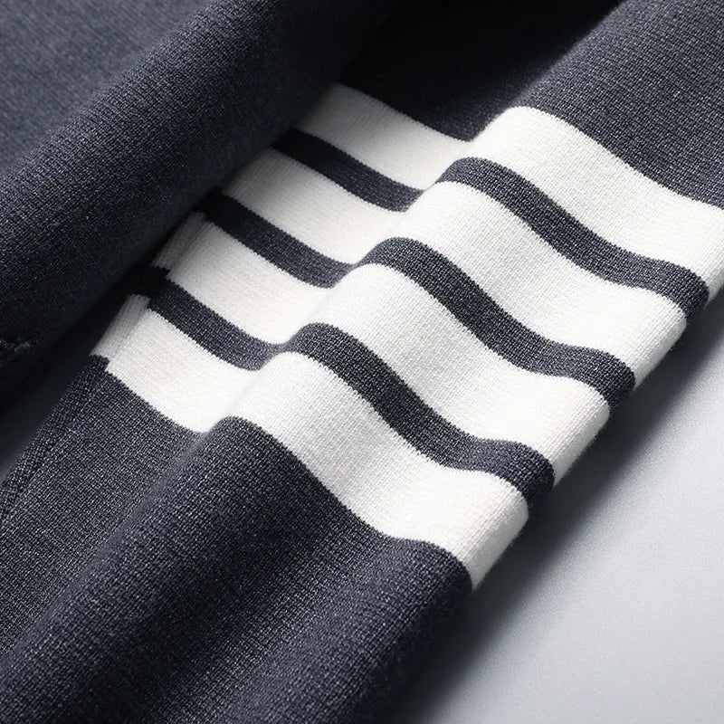 WISEMERE™ | Men's Four-Bar Knit Blazer Cardigan