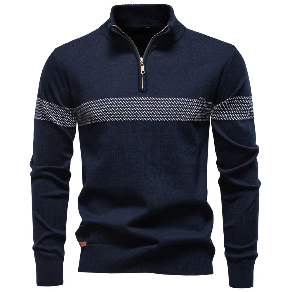 WISEMERE | CLASSIC HALF-ZIP KNIT SWEATER FOR MEN