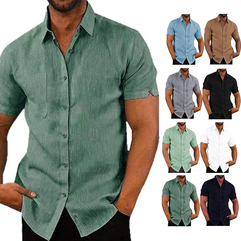 WISEMERE™ | Men's Short-Sleeve Linen Shirt