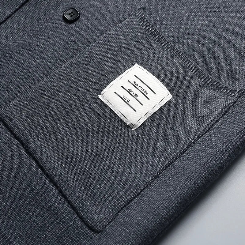 WISEMERE™ | Men's Four-Bar Knit Blazer Cardigan