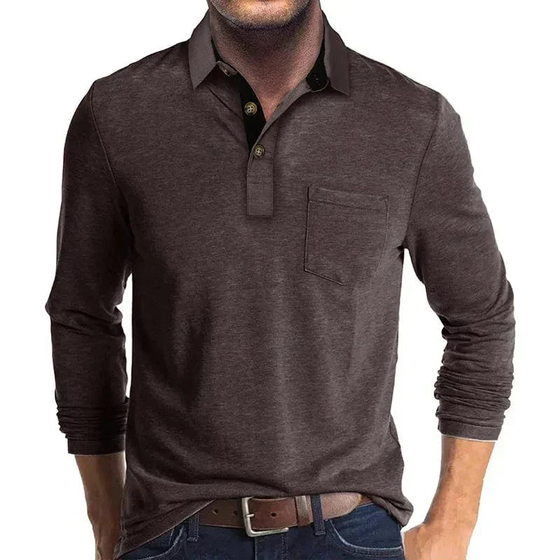 AVANOAH | CLASSIC LONG SLEEVE POLO FOR MEN