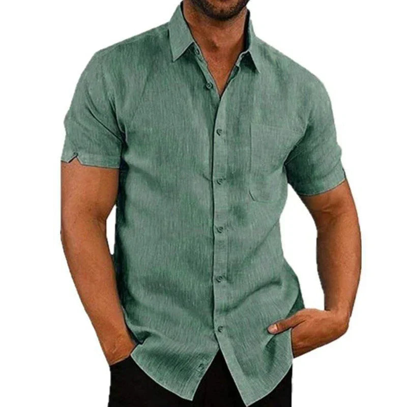 WISEMERE™ | Men's Short-Sleeve Linen Shirt