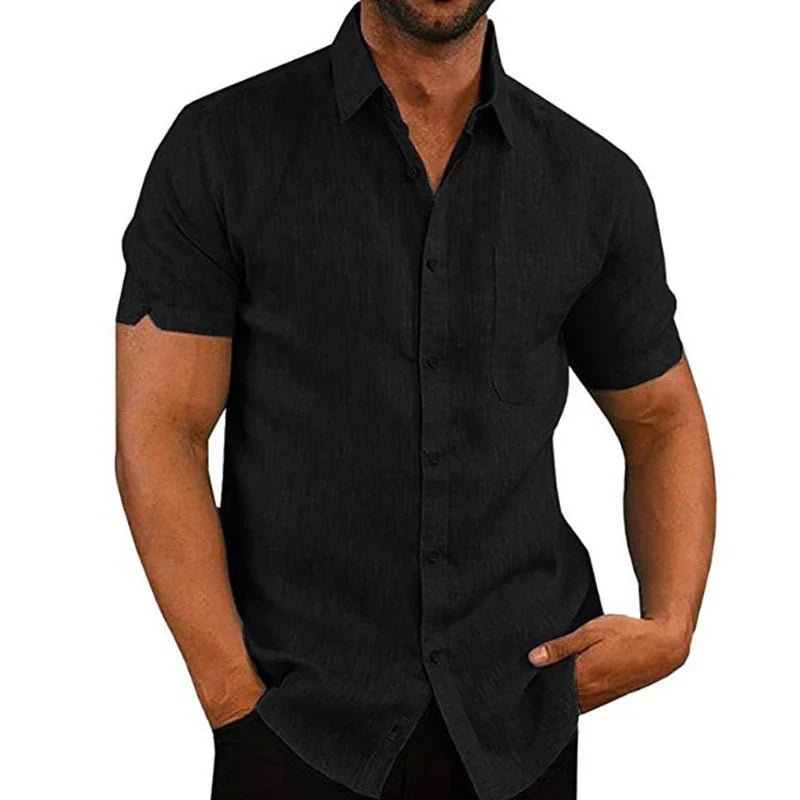 WISEMERE™ | Men's Short-Sleeve Linen Shirt
