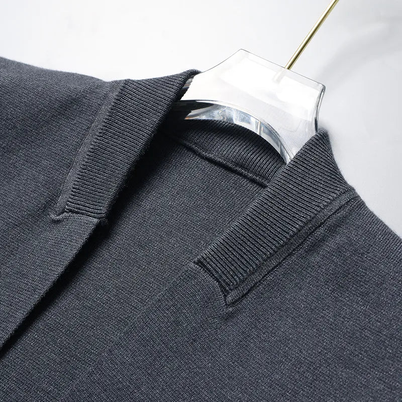 WISEMERE™ | Men's Four-Bar Knit Blazer Cardigan