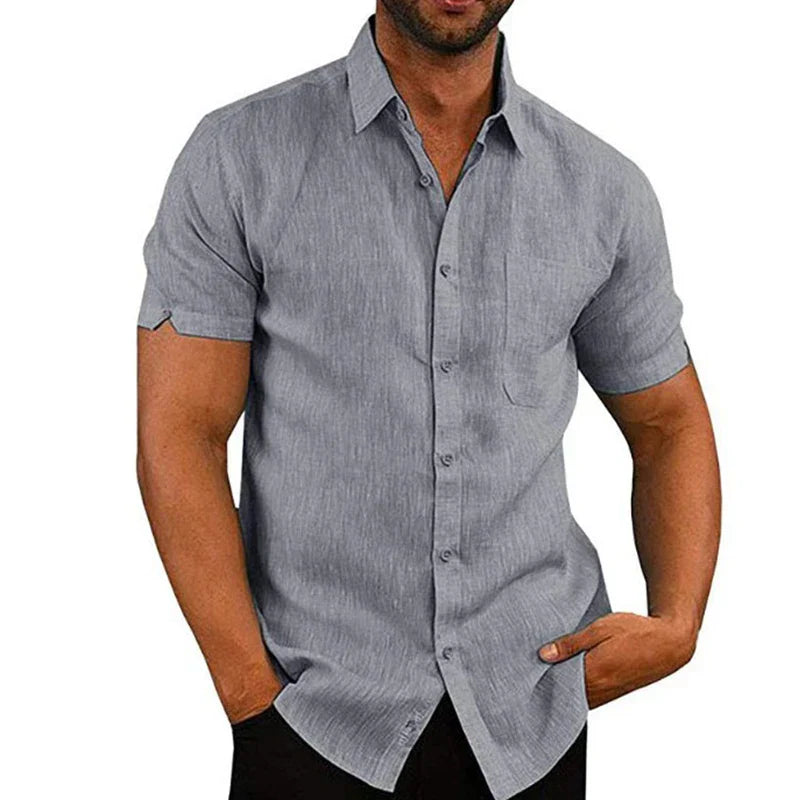 WISEMERE™ | Men's Short-Sleeve Linen Shirt