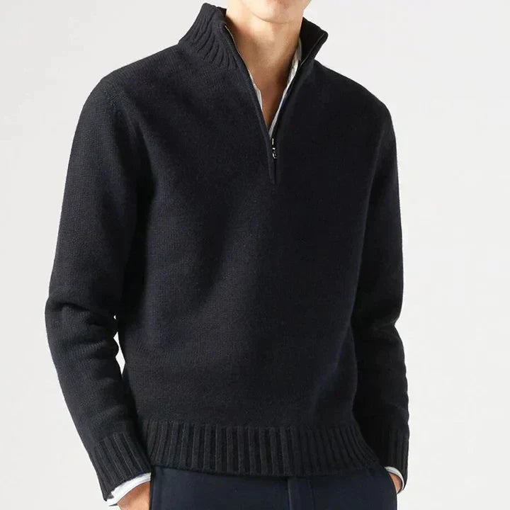 WISEMERE | WOOL TURTLENECK WITH ZIP FOR MEN