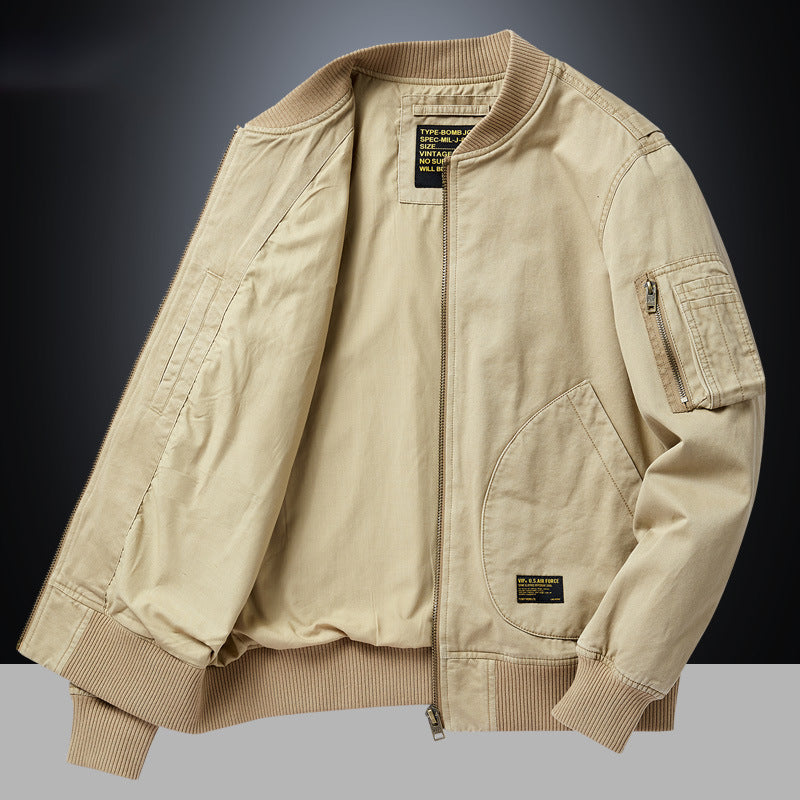 WISEMERE™ | Men's Ribbed-Trim Bomber Jacket