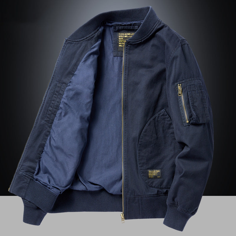 WISEMERE™ | Men's Ribbed-Trim Bomber Jacket