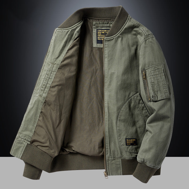 WISEMERE™ | Men's Ribbed-Trim Bomber Jacket