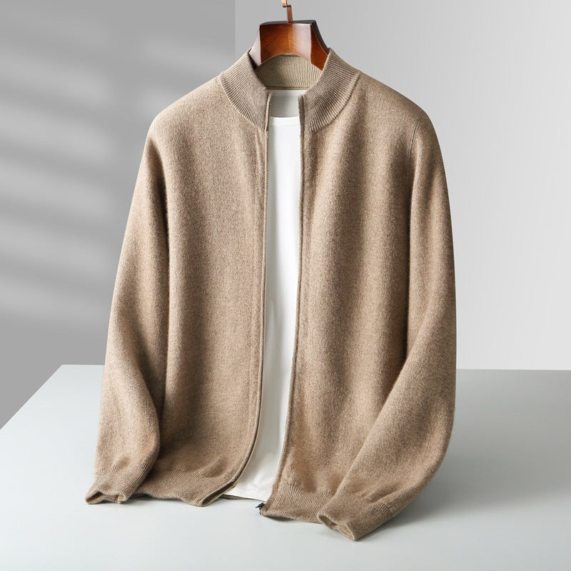 WISEMERE™ | Men's Fine Knit Zip Cardigan