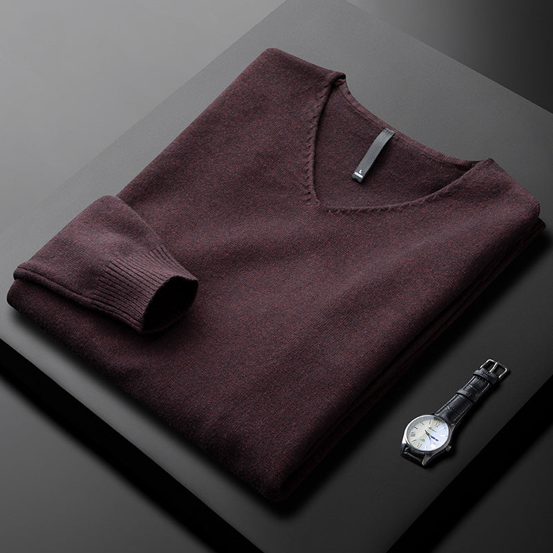 WISEMERE | V-NECK SWEATER IN PREMIUM FIBERS FOR MEN
