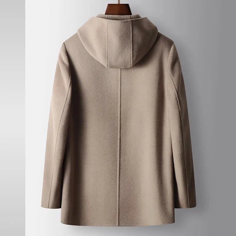 WISEMERE | WOOL HOODED COAT FOR MEN