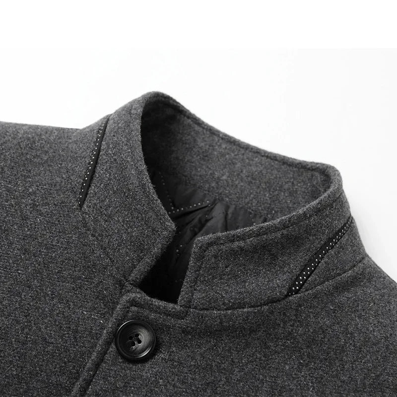 WISEMERE™ | Men's Tailored Wool-Blend Overcoat