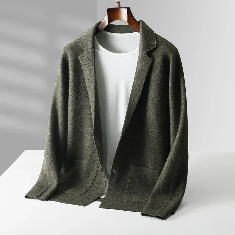 WISEMERE™ | Men's Pure Cashmere Button Cardigan