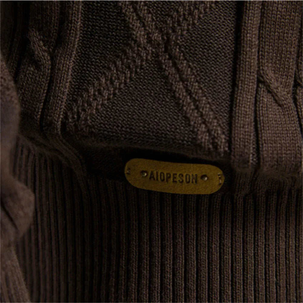 WISEMERE™ | Men's Shawl Collar Cable Knit Cardigan