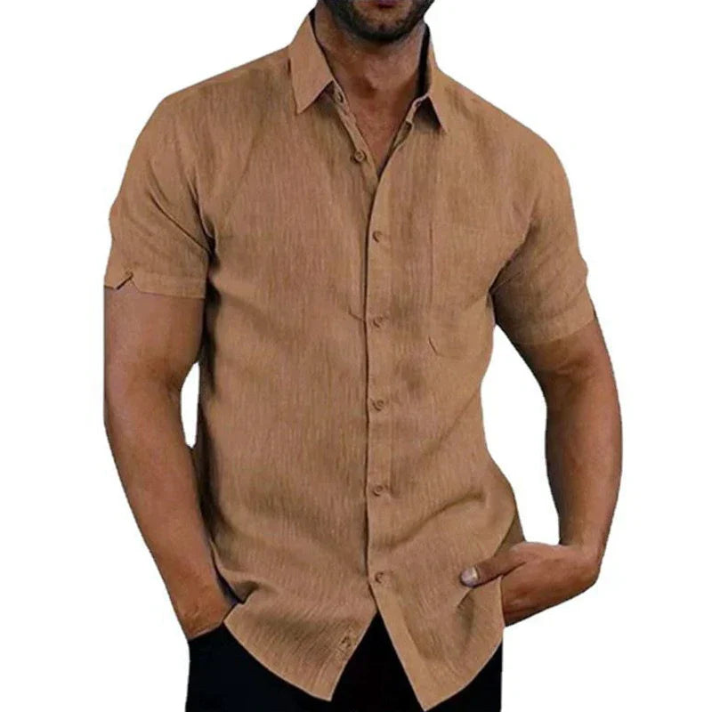 WISEMERE™ | Men's Short-Sleeve Linen Shirt