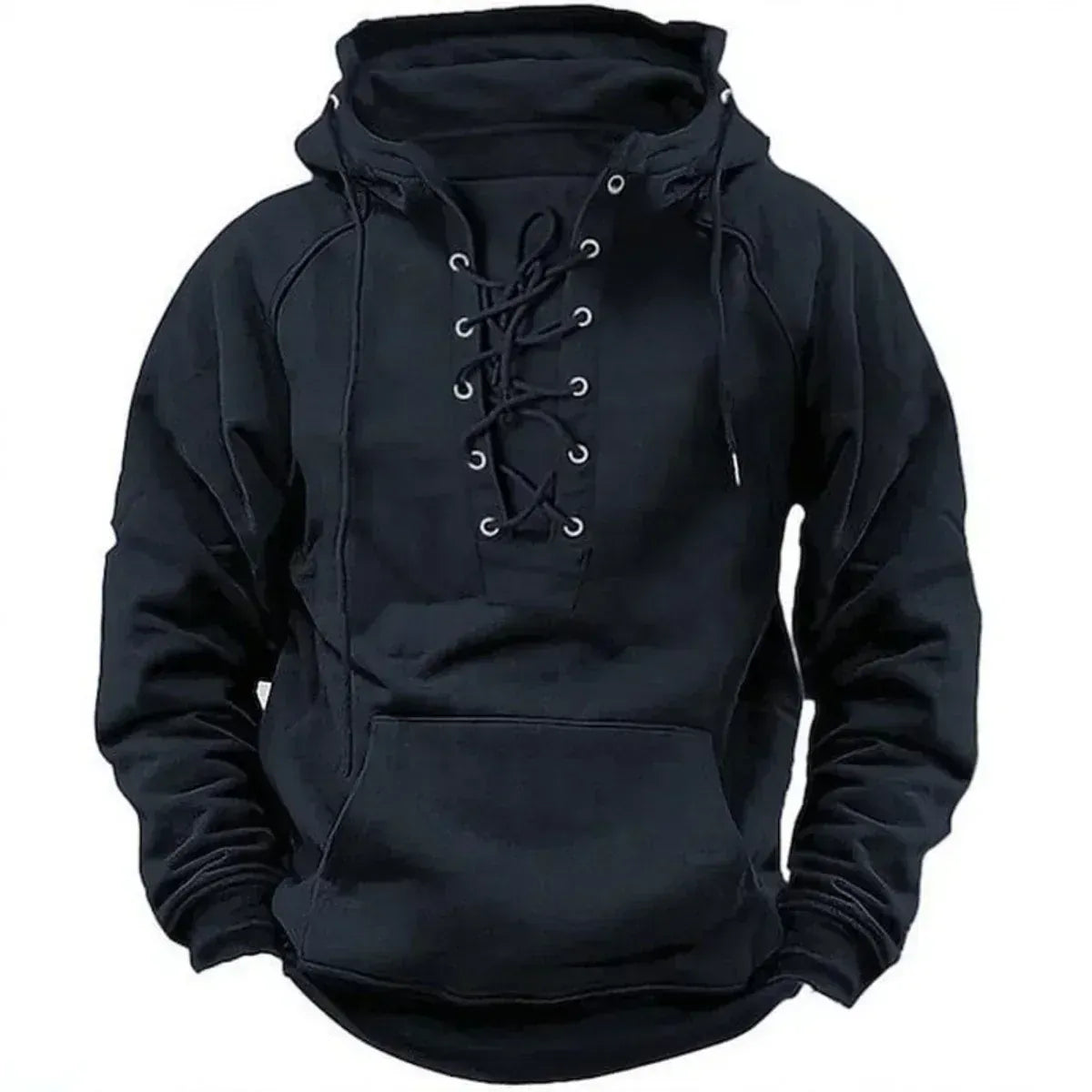 WISEMERE | HOODED SWEATSHIRT WITH LACES FOR MEN