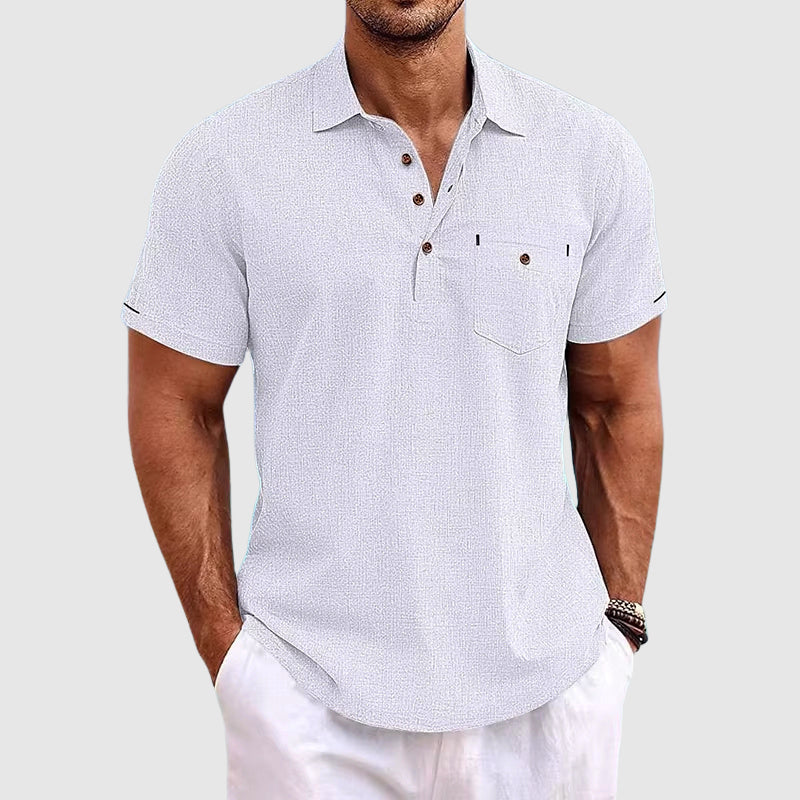 WISEMERE™ | Men's Linen Polo Shirt