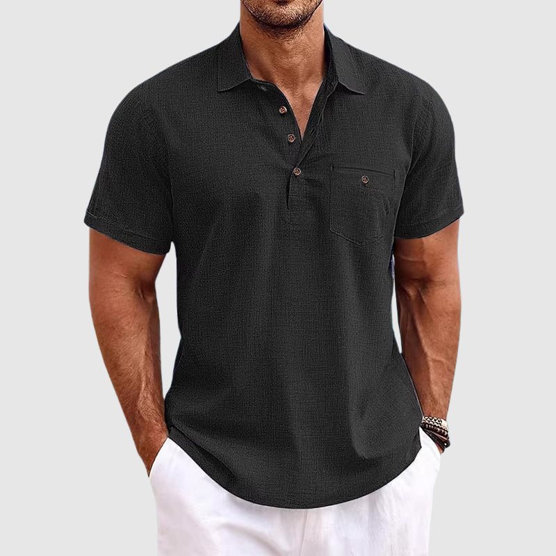 WISEMERE™ | Men's Linen Polo Shirt