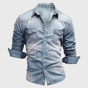 WISEMERE™ | Men's Slim-Fit Denim Shirt