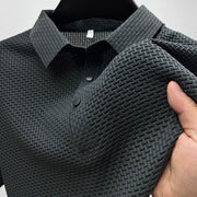 WISEMERE™ | Men's Knitted Polyester Polo Shirt
