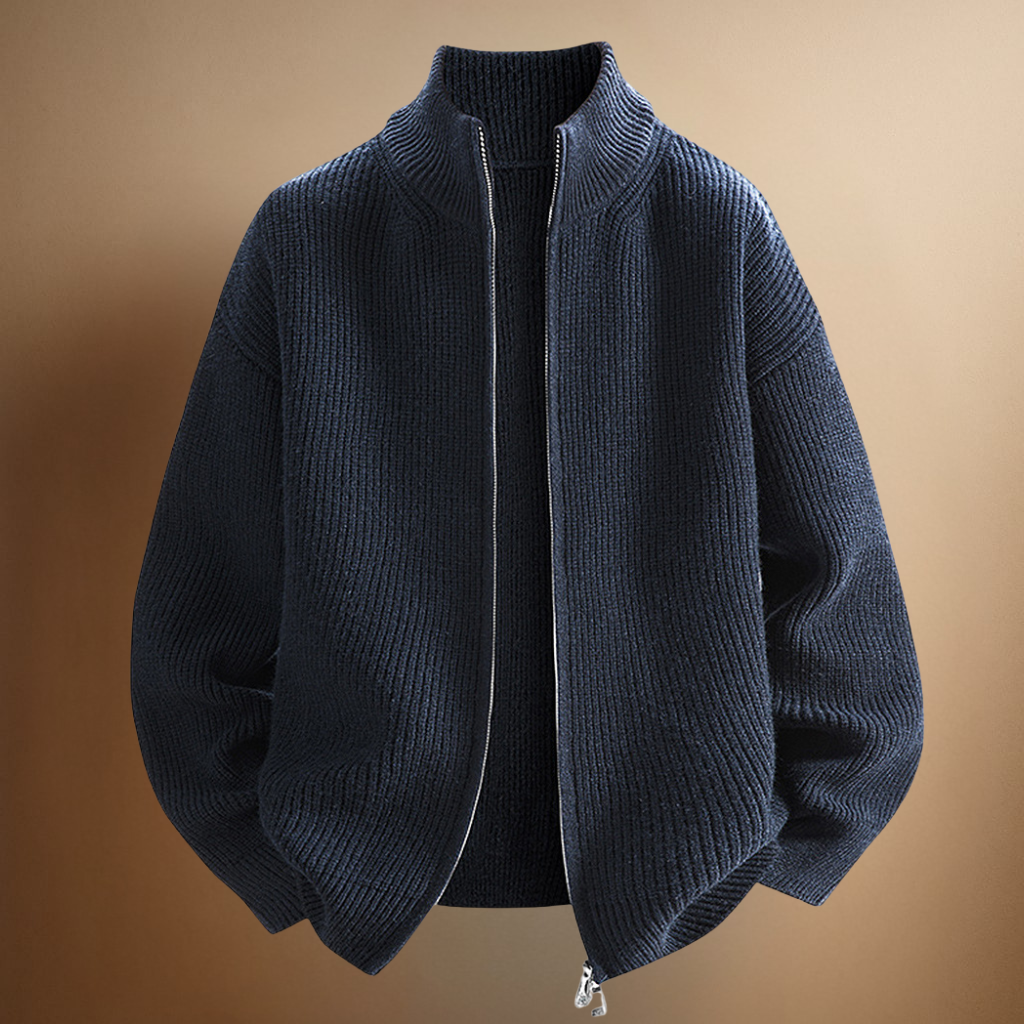 WISEMERE | RIBBED ZIP SWEATER FOR MEN