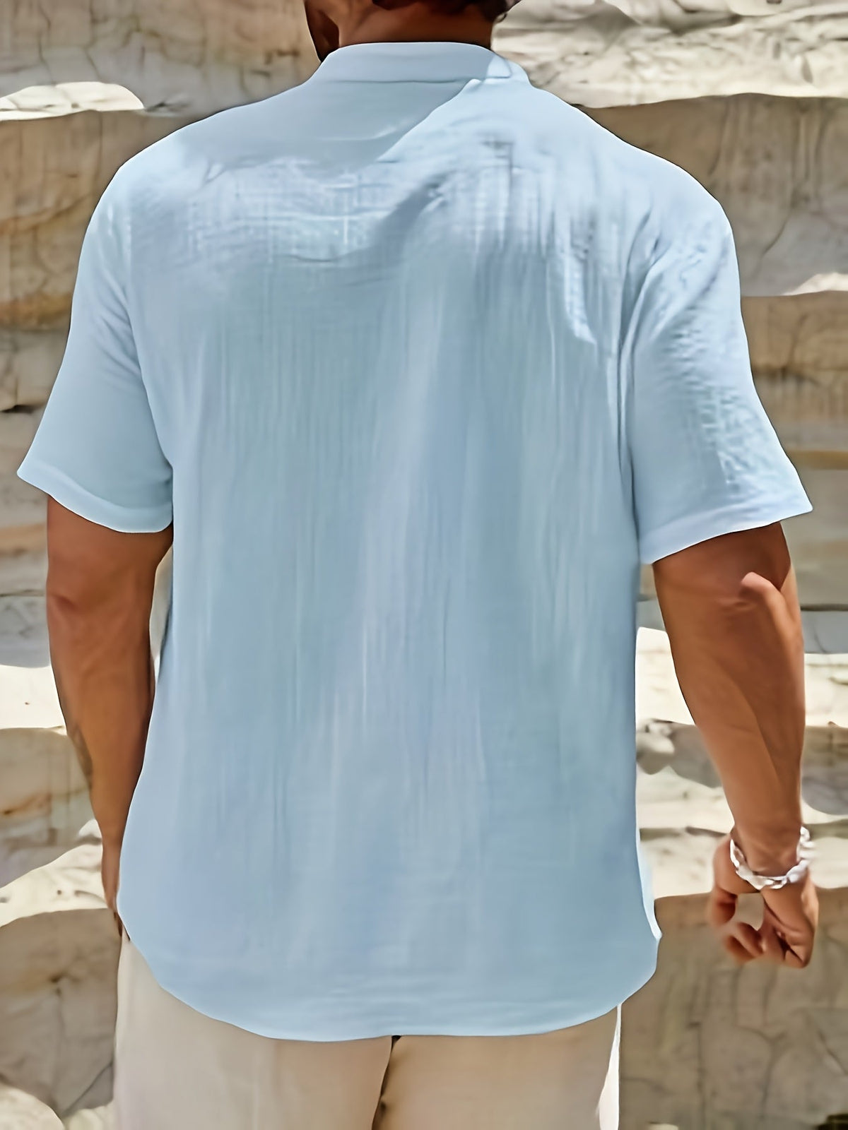 WISEMERE™ | Men's Linen V-Neck Shirt