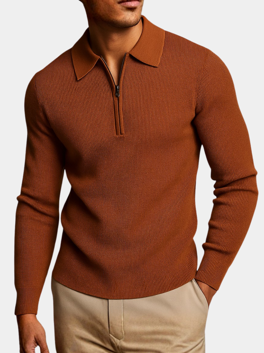 WISEMERE | CLASSIC WAFFLE KNIT SWEATSHIRT FOR MEN