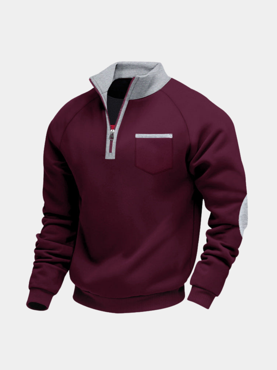 WISEMERE | FLEECE PULLOVER WITH HALF ZIP FOR MEN