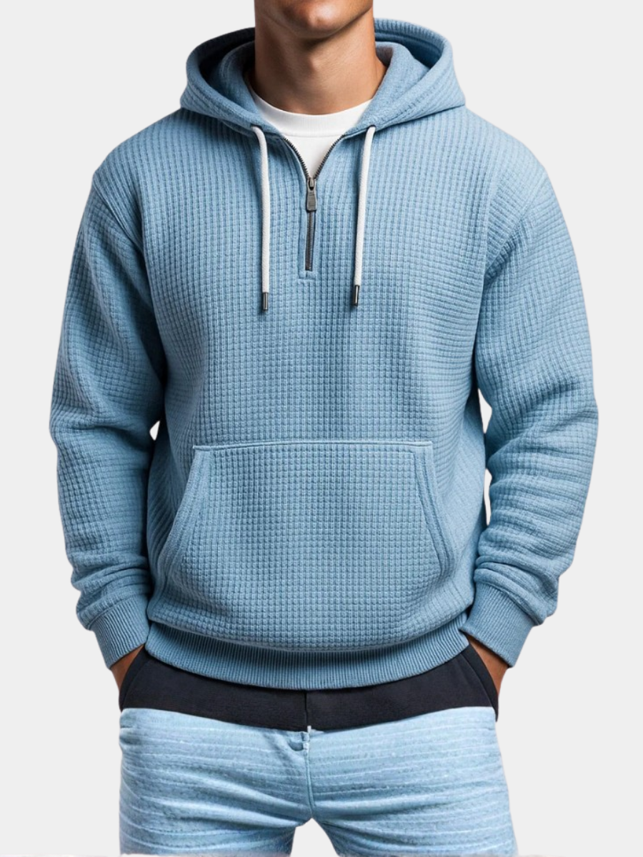 WISEMERE | WAFFLE KNIT HOODIE FOR MEN