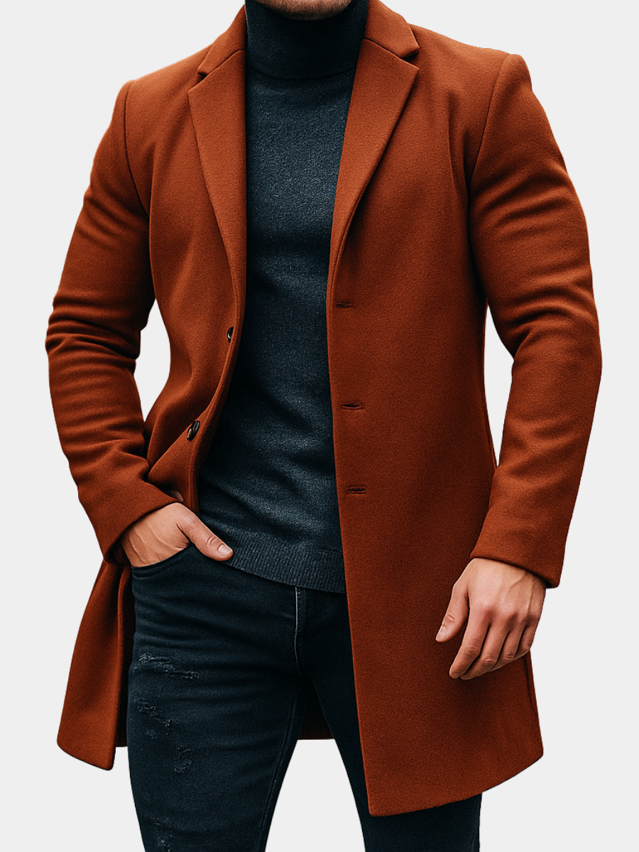 WISEMERE | WOOL TRENCH COAT FOR MEN