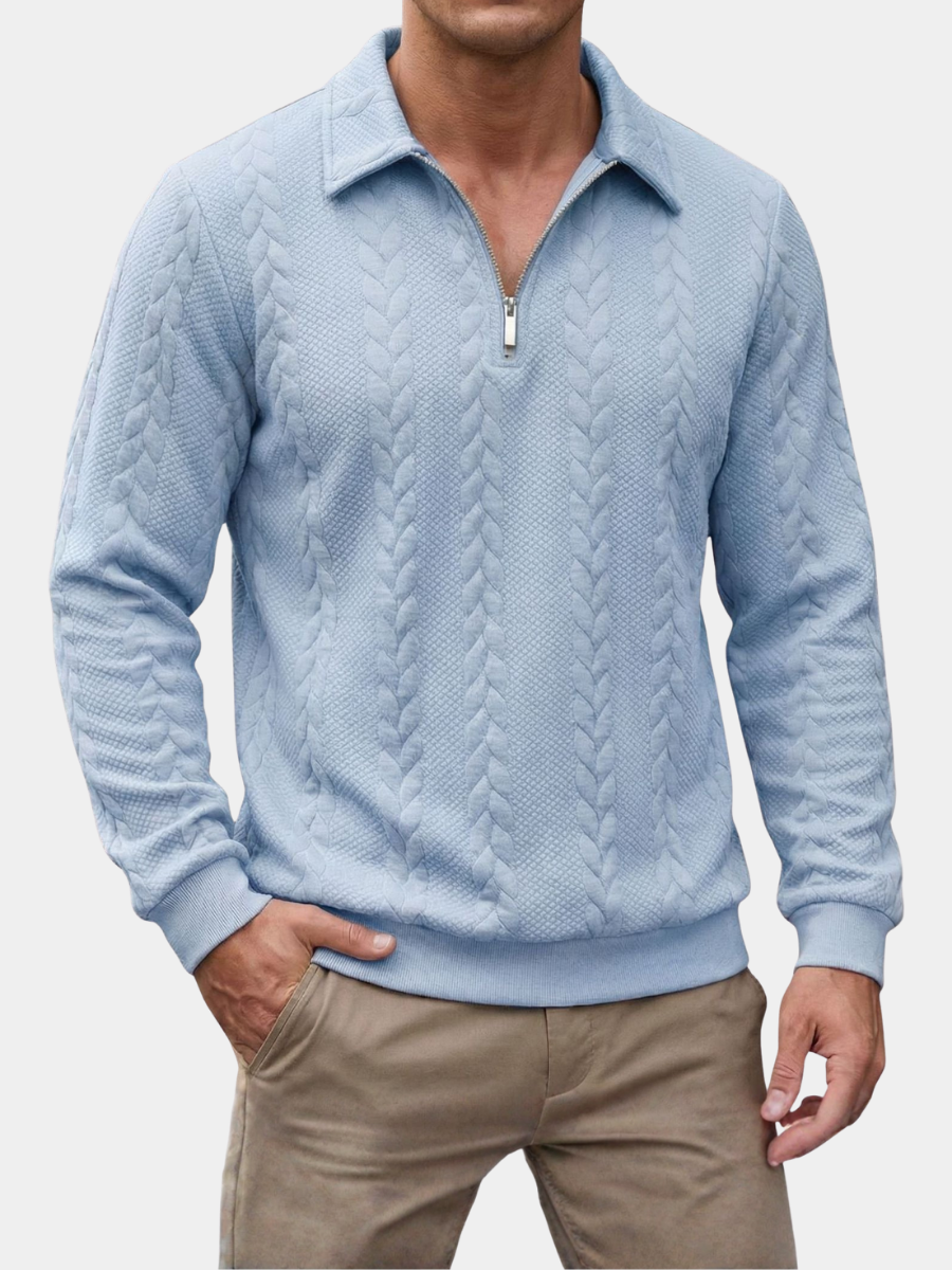 AVANOAH | ELEGANT HALF-ZIP POLO FOR MEN
