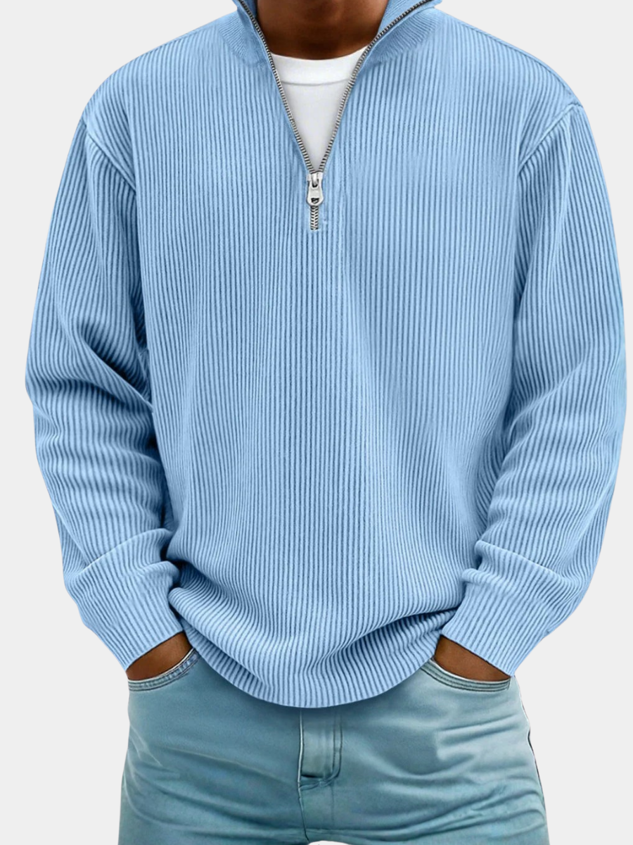 WISEMERE | CLASSIC KNIT SWEATER HALF-ZIP FOR MEN
